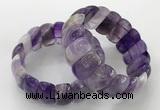 CGB3241 7.5 inches 12*25mm oval amethyst gemstone bracelets