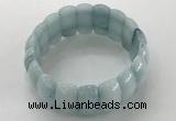 CGB3242 7.5 inches 12*25mm oval imitation aquamarine bracelets