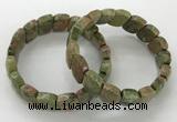 CGB3270 7.5 inches 10*15mm faceted marquise unakite bracelets