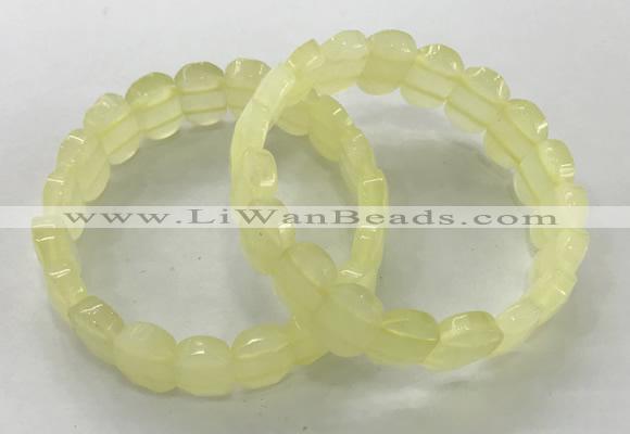 CGB3282 7.5 inches 10*15mm faceted oval lemon quartz bracelets