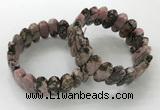 CGB3318 7.5 inches 10*20mm faceted oval rhodonite bracelets