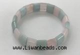 CGB3332 7.5 inches 10*15mm rectangle mixed gemstone bracelets