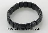 CGB3335 7.5 inches 10*15mm rectangle black agate bracelets