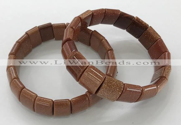 CGB3343 7.5 inches 10*15mm rectangle goldstone bracelets