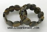 CGB3352 7.5 inches 19*25mm faceted oval blue tiger eye bracelets