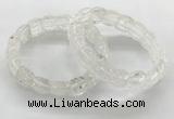 CGB3360 7.5 inches 10*15mm oval white crystal bracelets