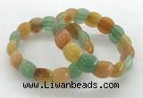 CGB3371 7.5 inches 10*15mm oval mixed aventurine bracelets