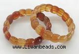 CGB3372 7.5 inches 10*15mm oval red agate bracelets