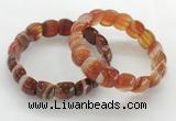 CGB3373 7.5 inches 10*15mm oval red line agate bracelets