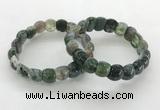 CGB3374 7.5 inches 10*15mm oval moss agate bracelets