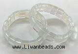 CGB3394 7.5 inches 10*15mm rectangle synthetic moonstone bracelets