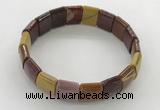 CGB3433 7.5 inches 12*15mm faceted rectangle mookaite bracelets