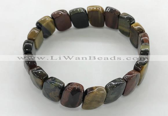 CGB3451 7.5 inches 10*15mm faceted marquise mixed tiger eye bracelets