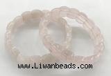 CGB3460 7.5 inches 10*14mm faceted oval rose quartz bracelets