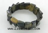 CGB3473 7.5 inches 12*17mm trapezoid blue tiger eye bracelets