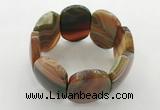 CGB3492 7.5 inches 30*40mm oval agate gemstone bracelets