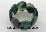 CGB3496 7.5 inches 30*40mm oval agate gemstone bracelets