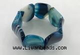 CGB3506 7.5 inches 30*40mm oval agate bracelets wholesale