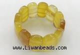 CGB3510 7.5 inches 18*30mm faceted oval agate bracelets