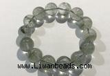 CGB4046 7.5 inches 13mm round green phantom quartz beaded bracelets