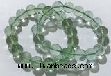 CGB4052 7.5 inches 12mm round green fluorite beaded bracelets