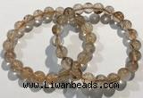 CGB4078 7.5 inches 9mm round golden rutilated quartz beaded bracelets