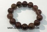 CGB4100 7.5 inches 16mm round rutilated quartz beaded bracelets