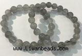 CGB4103 7.5 inches 9mm round rutilated quartz beaded bracelets