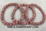 CGB4122 7.5 inches 7mm - 7.5mm round rhodochrosite beaded bracelets