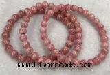 CGB4128 7.5 inches 7mm round rhodochrosite beaded bracelets