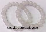 CGB4502 7.5 inches 10mm - 11mm round white moonstone beaded bracelets