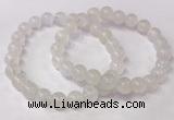 CGB4506 7.5 inches 9mm round white moonstone beaded bracelets