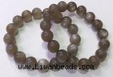 CGB4526 7.5 inches 12mm round grey moonstone beaded bracelets