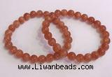 CGB4543 7.5 inches 8mm round golden sunstone beaded bracelets