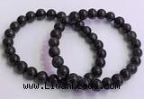 CGB4576 7.5 inches 8mm round black sunstone beaded bracelets