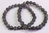 CGB4581 7.5 inches 7mm - 8mm round black sunstone beaded bracelets