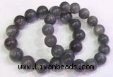 CGB4584 7.5 inches 13mm - 14mm round black sunstone beaded bracelets