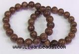 CGB4602 10mm - 11mm round golden rutilated quartz beaded bracelets