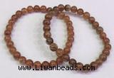 CGB4606 6mm - 7mm round golden rutilated quartz beaded bracelets