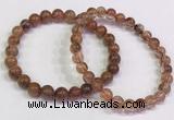 CGB4619 6mm - 7mm round golden rutilated quartz beaded bracelets