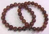 CGB4626 8mm - 9mm round red rutilated quartz beaded bracelets