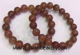 CGB4627 10mm - 11mm round red rutilated quartz beaded bracelets