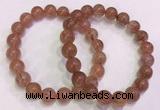 CGB4630 10mm - 11mm round red rutilated quartz beaded bracelets