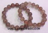 CGB4639 12mm round red rutilated quartz beaded bracelets