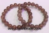 CGB4642 10mm round red rutilated quartz beaded bracelets