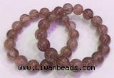 CGB4643 12mm - 13mm round red rutilated quartz beaded bracelets