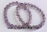 CGB4656 7.5mm - 8mm round purple phantom quartz beaded bracelets