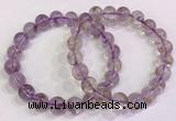 CGB4657 9.5mm - 10mm round purple phantom quartz beaded bracelets