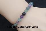 CGB5004 6mm, 8mm round fluorite beads stretchy bracelets