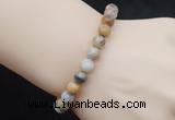 CGB5020 6mm, 8mm round yellow crazy lace agate beads stretchy bracelets